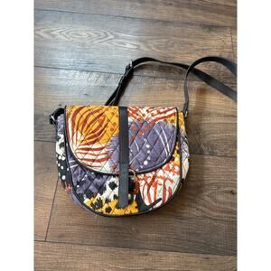 Vera Bradley Saddle Shoulder Bag Small/Medium Painted Feathers